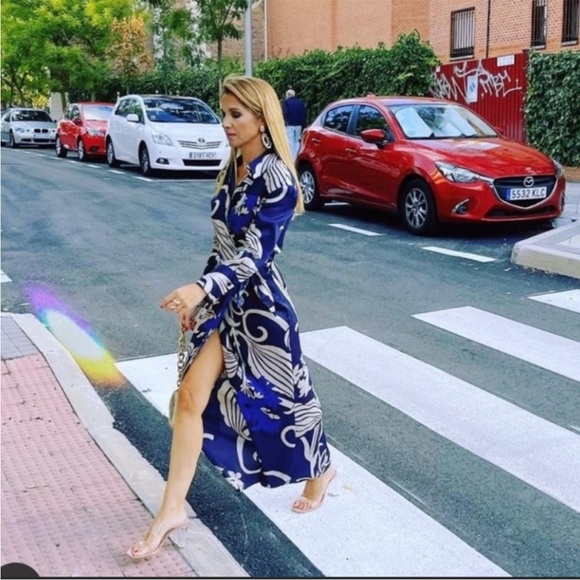 ZARA SS23 PRINTED SHIRT DRESS MIDI WRAP FRONT 7732/343/218 - Picture 5 of 10